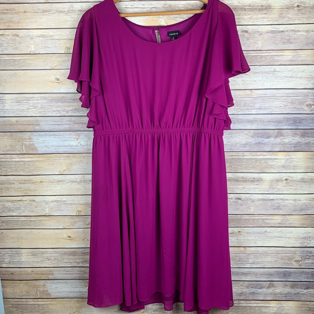 Fuchsia Torrid dress. Size 3